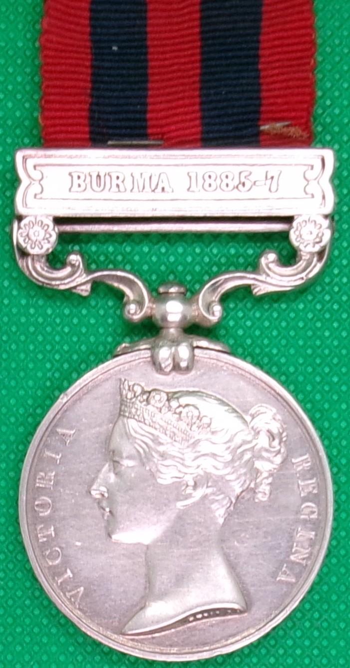 IGS 1854 BURMA 1885-7, 2nd SOMERSET LIGHT INFANTRY