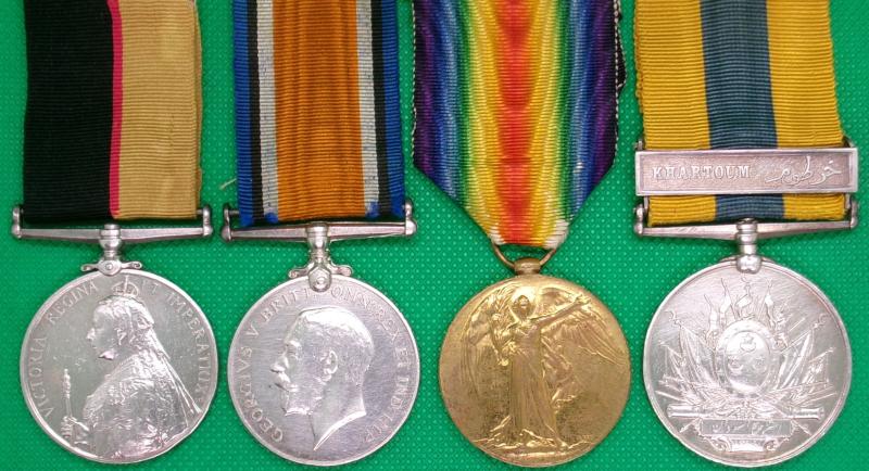 SUDAN & WW1 GROUP, 1st R.WARK.REGT & 2nd DORSET REGIMENT